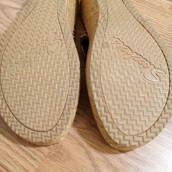 Skechers Luxe Foam Wedge Sandals Womens Sz 11 EU 41 Thong Slip On 38533 - Picture 14 of 16